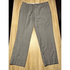 Mantoni Super 140'S Straight Dress Pants Men's Size 36 Gray Flat Front Casual